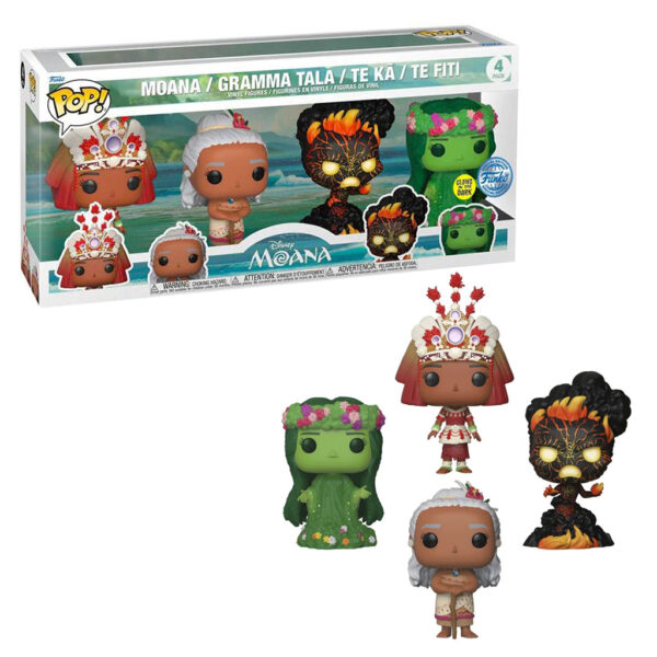 Funko Pop Disney Moana - Moana / Gramma Talã / Te Kã / Te Fiti 4-PACK (69143)