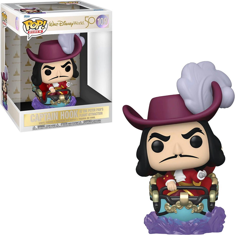 Funko Pop Disney Rides Walt Disney World 50th Anniversary – Captain Hook At The Peter Pan’s Flight Attraction 109