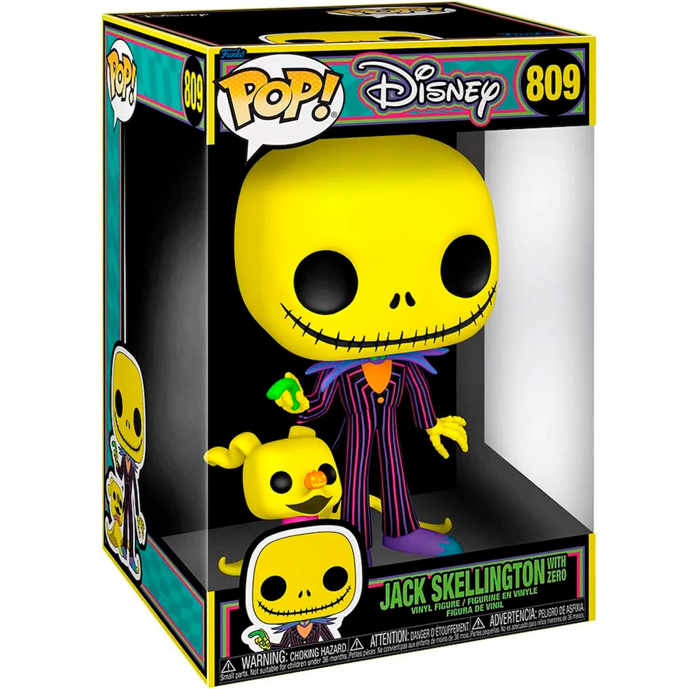 Funko Pop Disney The Nightmare Before Christmas Blacklight - Jack 809 (super Sized 10")