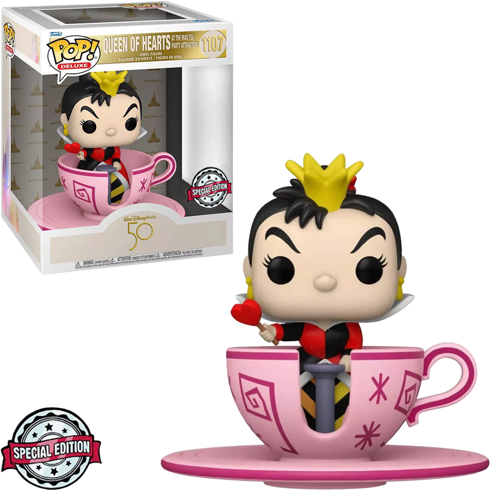 Funko Pop Disney Walt Disney World 50th Anniversary – Queen Of Hearts At The Mad Tea Party Attraction 1107 (deluxe)