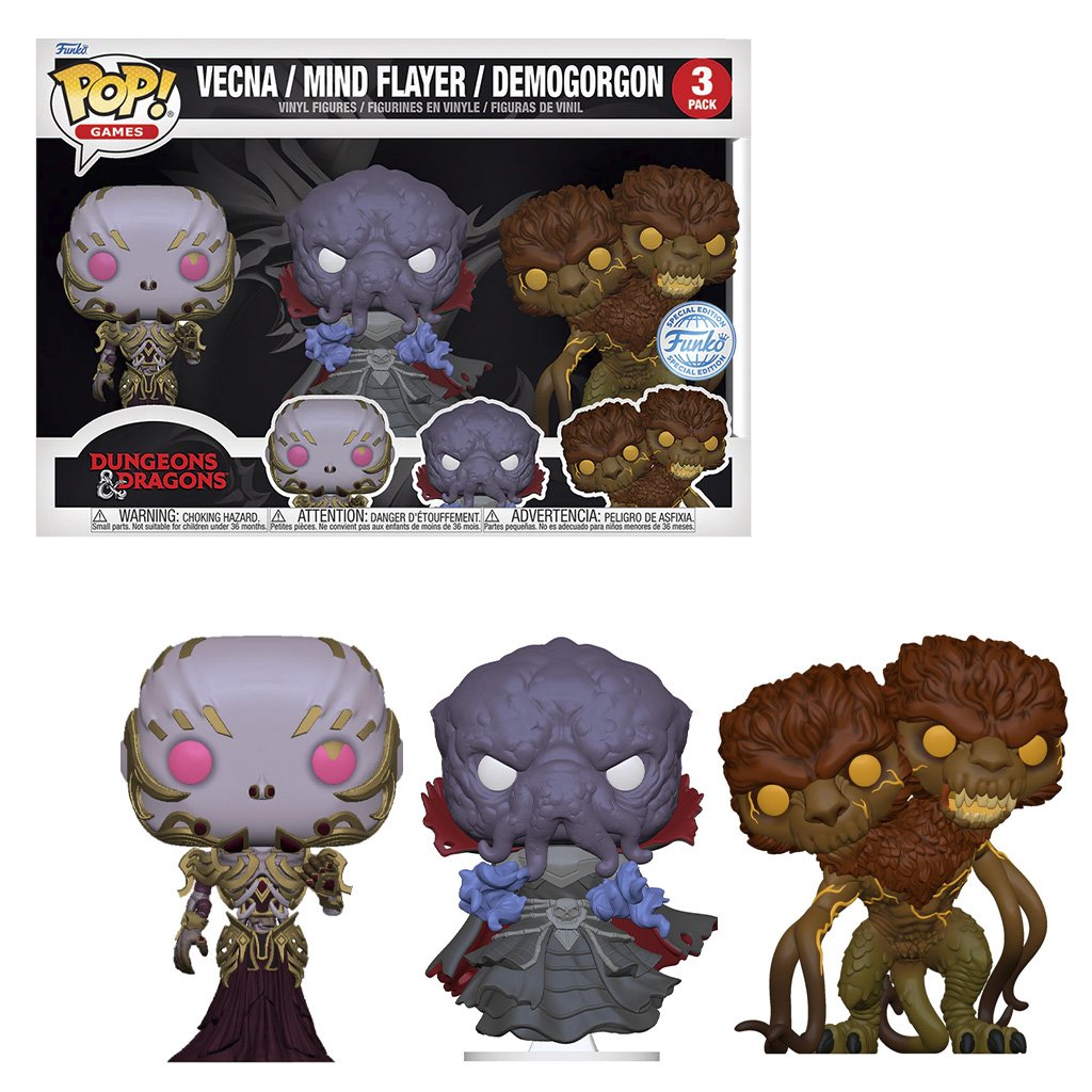 Funko Pop Games Dungeons & Dragons – Vecna / Mind Flayer / Demogorgon 3-PACK (74006)