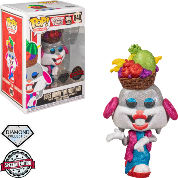 Funko Pop Looney Tunes Exclusive - Bugs Bunny 840 (in Fruit Hat) (diamond)