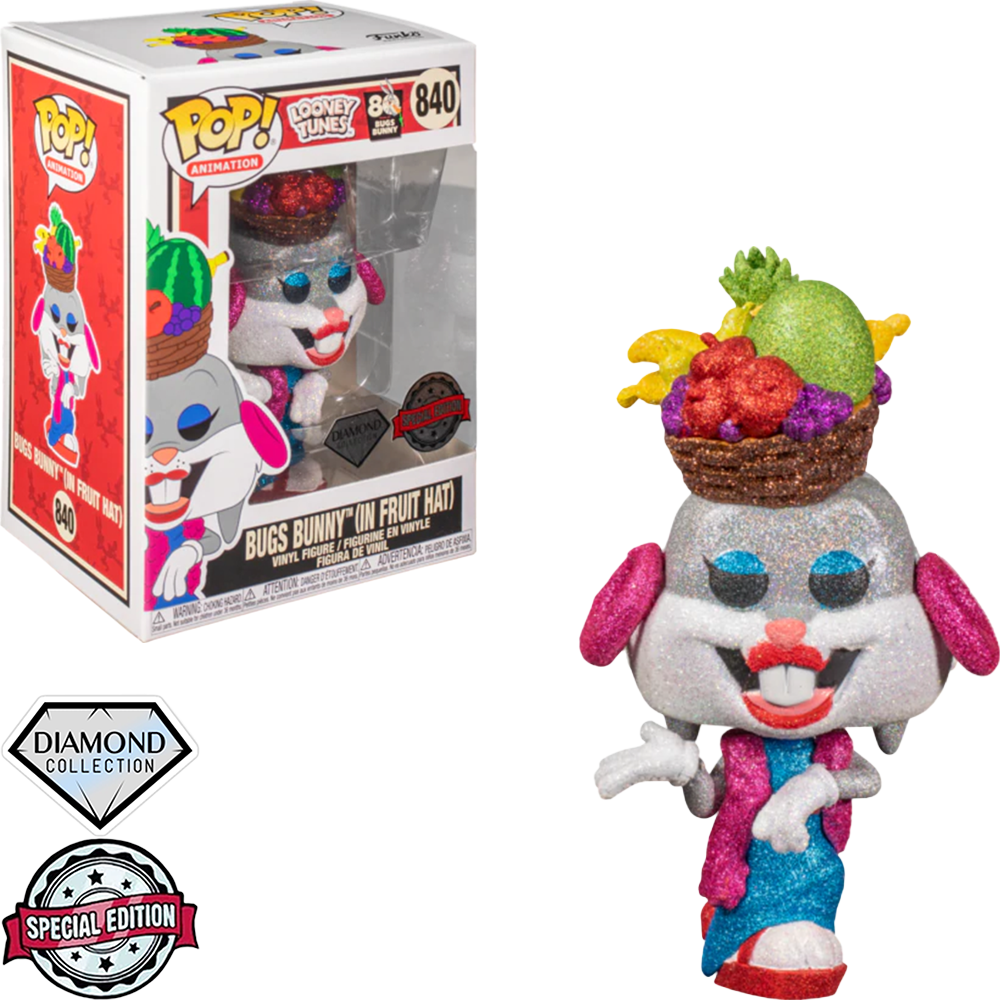 Funko Pop Looney Tunes Exclusive – Bugs Bunny 840 (in Fruit Hat) (diamond)