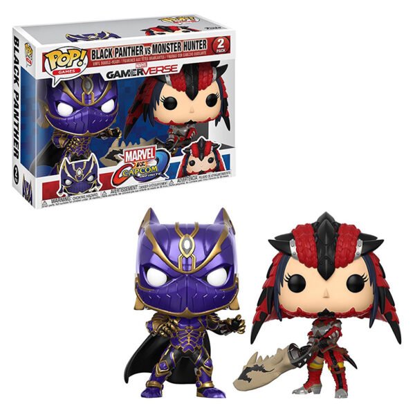 Funko Pop Marvel Gamerverse Marvel Vs Capcom - Black Panther Vs Monster Hunter 2pack