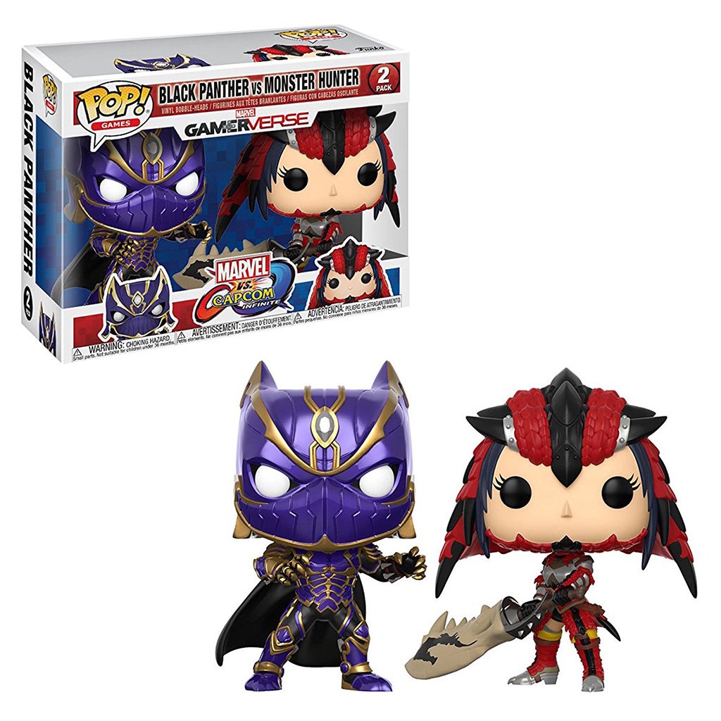 Funko Pop Marvel Gamerverse Marvel Vs Capcom – Black Panther Vs Monster Hunter 2pack