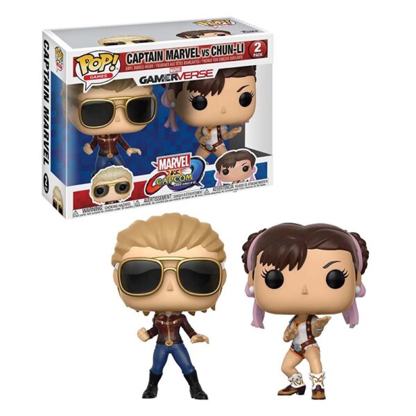 Funko Pop Marvel Gamerverse Marvel Vs Capcom - Captain Marvel Vs Chun-li 2pack