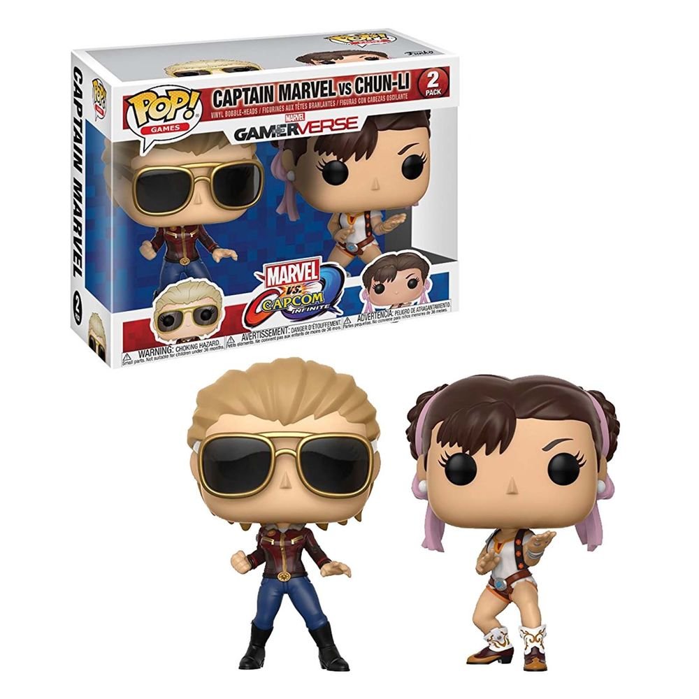 Funko Pop Marvel Gamerverse Marvel Vs Capcom – Captain Marvel Vs Chun-li 2pack