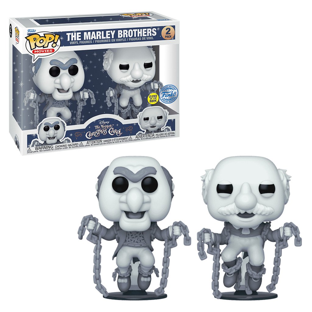 Funko Pop Movies The Muppet Christmas Carol Exclusive – The Marley Brothers 2-PACK (glows In The Dark)