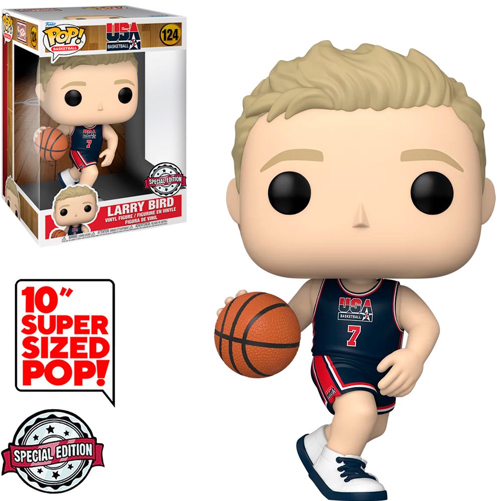 Funko Pop Nba Usa Basketball Exclusive – Larry Bird 124 (super Sized 10»)