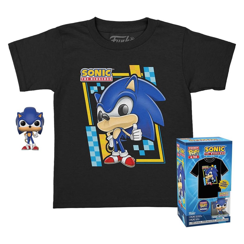 Funko Pop Pocket & Tee Sonic – Tamaño M (70390)