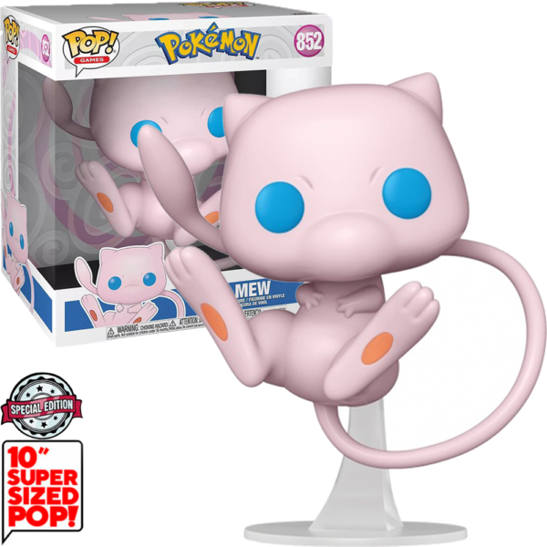 Funko Pop Pokémon Exclusive - Mew 852 (super Sized 10")