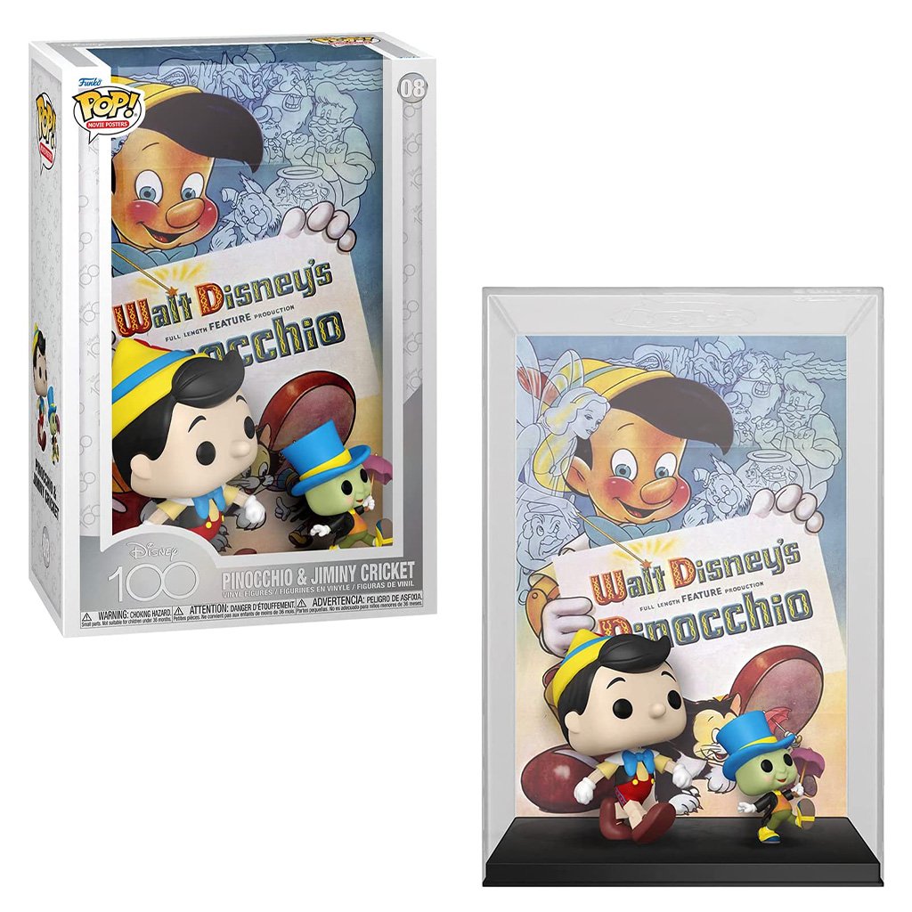 Funko Pop Posters Disney 100TH-PINOCCHIO & Jiminy Cricket 08