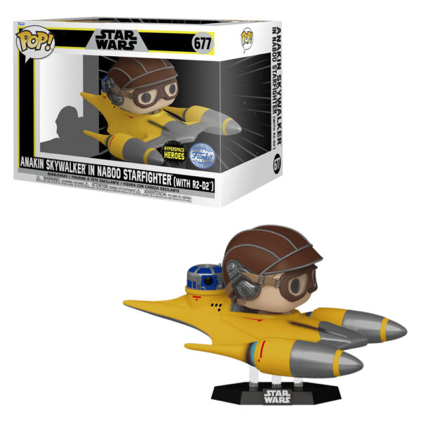Funko Pop Ride Star Wars - Anakin Skywalker In Naboo Starfighter 677 (with R2-D2)