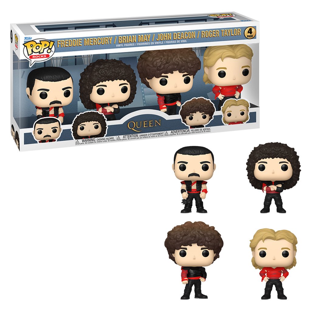 Funko Pop Rocks Queen – Freddie Mercury / Brian May / John Deacon / Roger Taylor (70602)