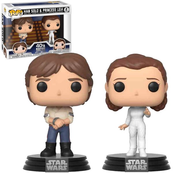 Funko Pop Star Wars Empire Strikes Back 40 Years - Han Solo Y Princesa Leia (2 Pack)