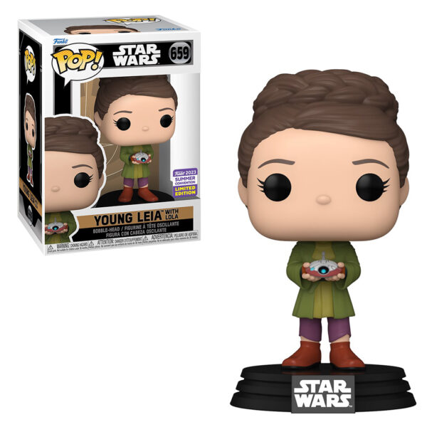 Funko Pop Star Wars Obi-wan: Kenobi San Diego Comic Con 2023-YOUNG Leia With Lola 659