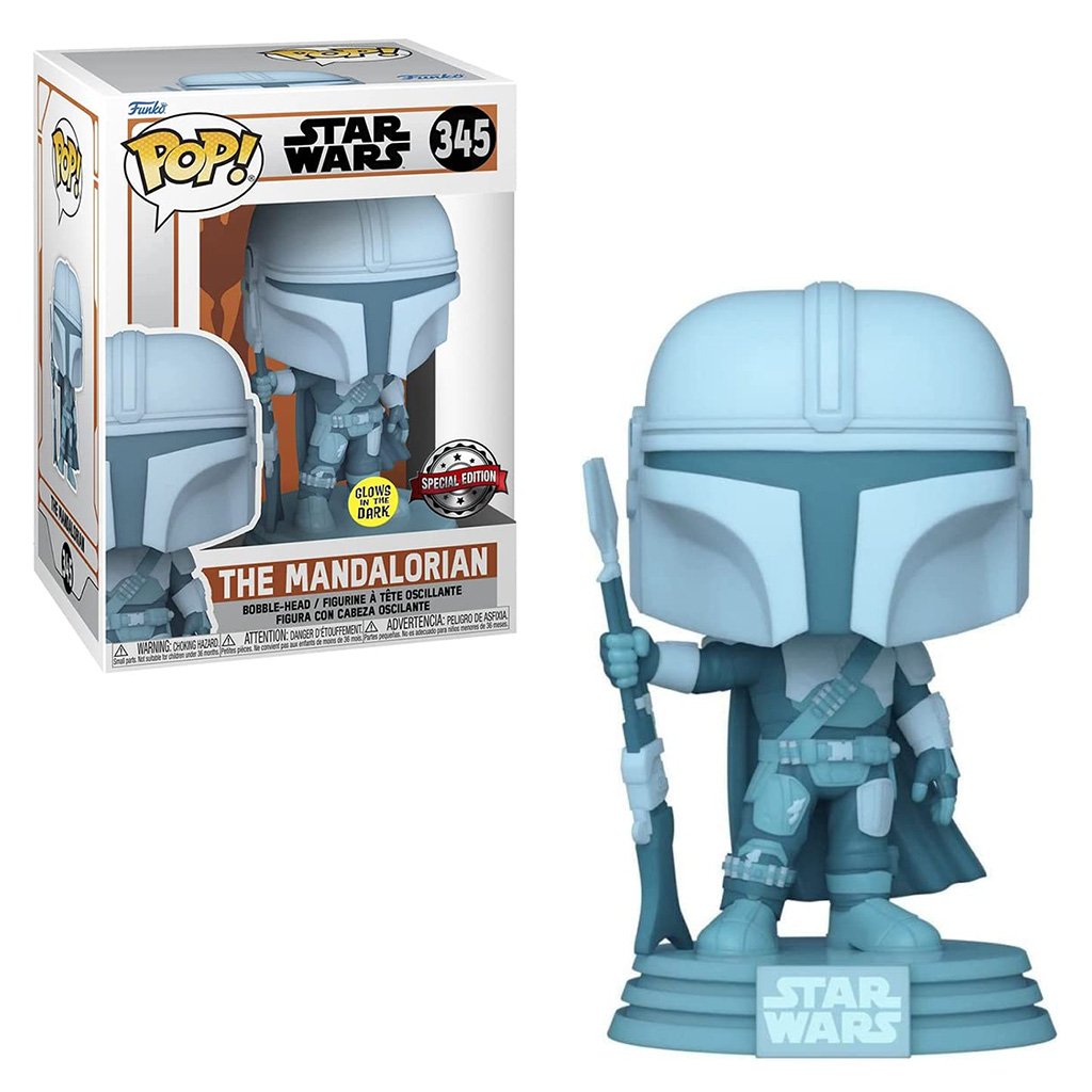 Funko Pop Star Wars The Mandalorian Exclusive – Mandalorian 345 (glows In The Dark)