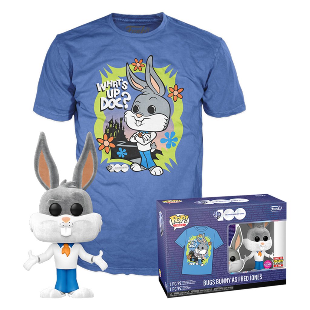 Funko Pop Tees Bugs Bunny As Fred Jones & Camiseta Tamaño M (70418)
