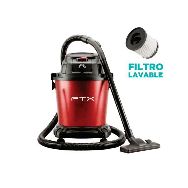 Aspiradora FTX 1700W 30 Litros/SECO/Humedo 220V ROJO VC2-12DW