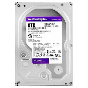 HDD Western Digital 8 TB WD Purple 3.5" SATA 3 5640RPM-WD84PURZ