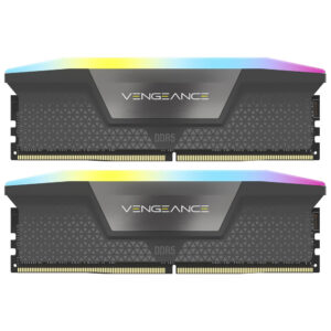 Memoria RAM CORSAIR VENGEANCE Rgb DDR5 32GB (2X16GB) 6000MHZ Negro / Gris (CMH32GX5M2E6000Z36)