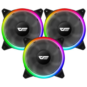 Cooler para Gabinete DARKFLASH DR12 Pro 12x12 LED RGB Kit con 3