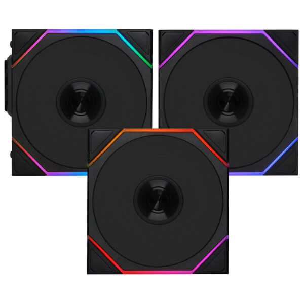 Cooler para Gabinete LIAN LI Uni Fan Tl Wireless 120 12x12 ARGB Negro Kit con 3 (12TL1W3B)