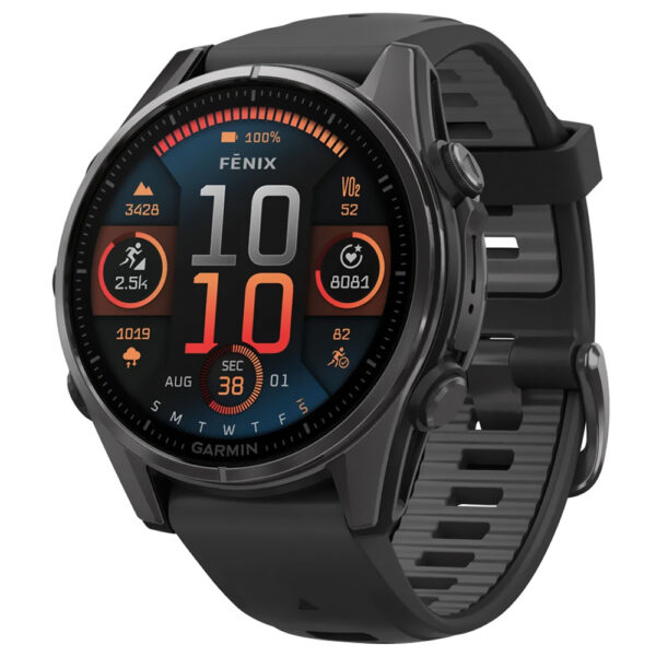 Reloj Inteligente Garmin Fenix 8 Sapphire Carbon - Gris / Titanium Negro (010-02903-20)