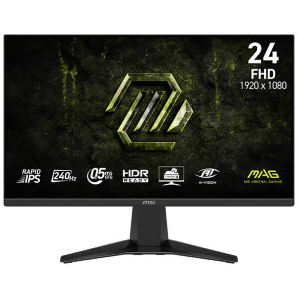 Monitor Gamer MSI Mag 245F X24 3BC8 23.8" Full HD Rapid IPS 240HZ 0.5MS-NEGRO