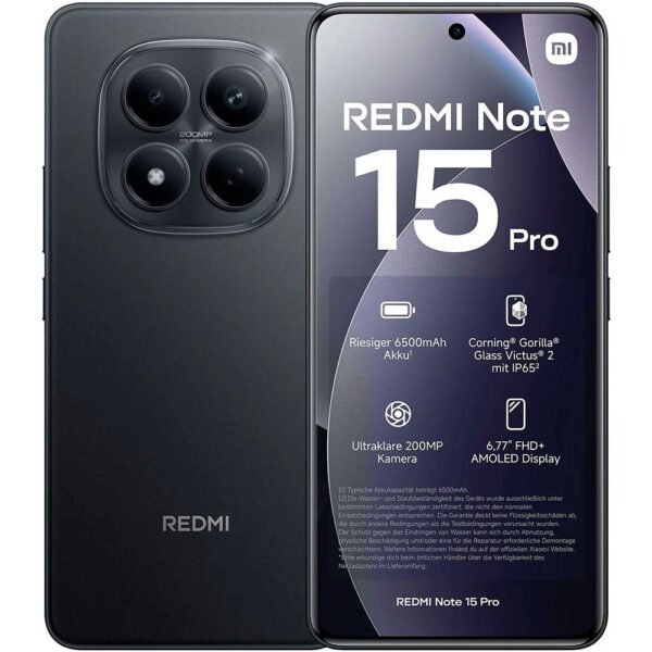 Celular Xiaomi Redmi Note 15 Pro 12GB de RAM / 512GB / Pantalla 6.77" / Dual SIM LTE-Negro (Global)