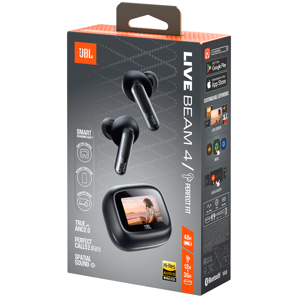 Auricular Bluetooth JBL Live Beam 4 Perfect Fit TWS Negro Jbllivebeam4Blkam