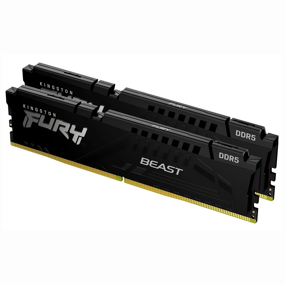 Memoria RAM KINGSTON FURY Beast DDR5 64GB 5200MHZ Negro (KF552C40BBK2-64)