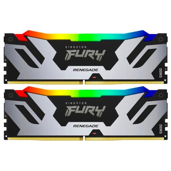 Memoria RAM KINGSTON FURY Renegade DDR5 32GB (2X16GB) 6400MHZ RGB Negro / Plata (KF564C32RSAK2-32)