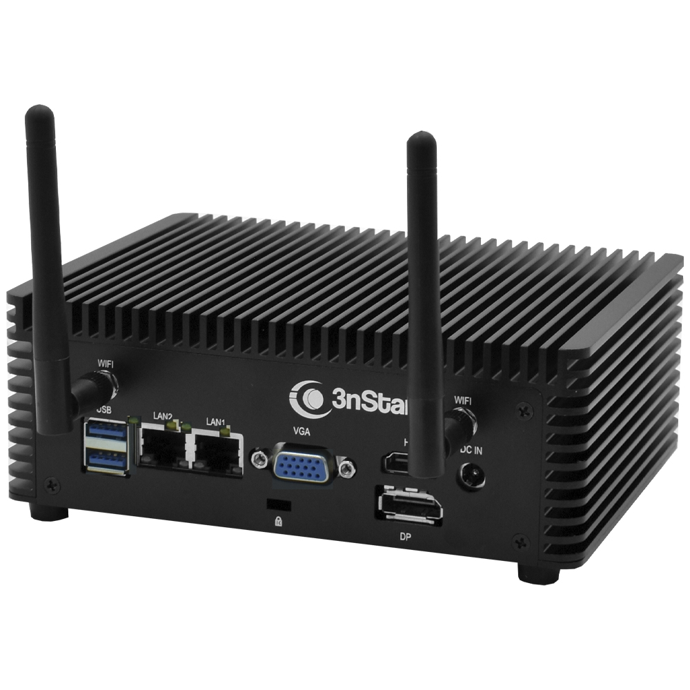 Mini PC 3NSTAR PC087WV-8-500 Industrial I5-12450H 2.0GHZ / 8GB / 500GB SSD / DP / HDMI / Type-C / USB / VGA / Wi - Fi / Lan / RS232 / Audio Negro