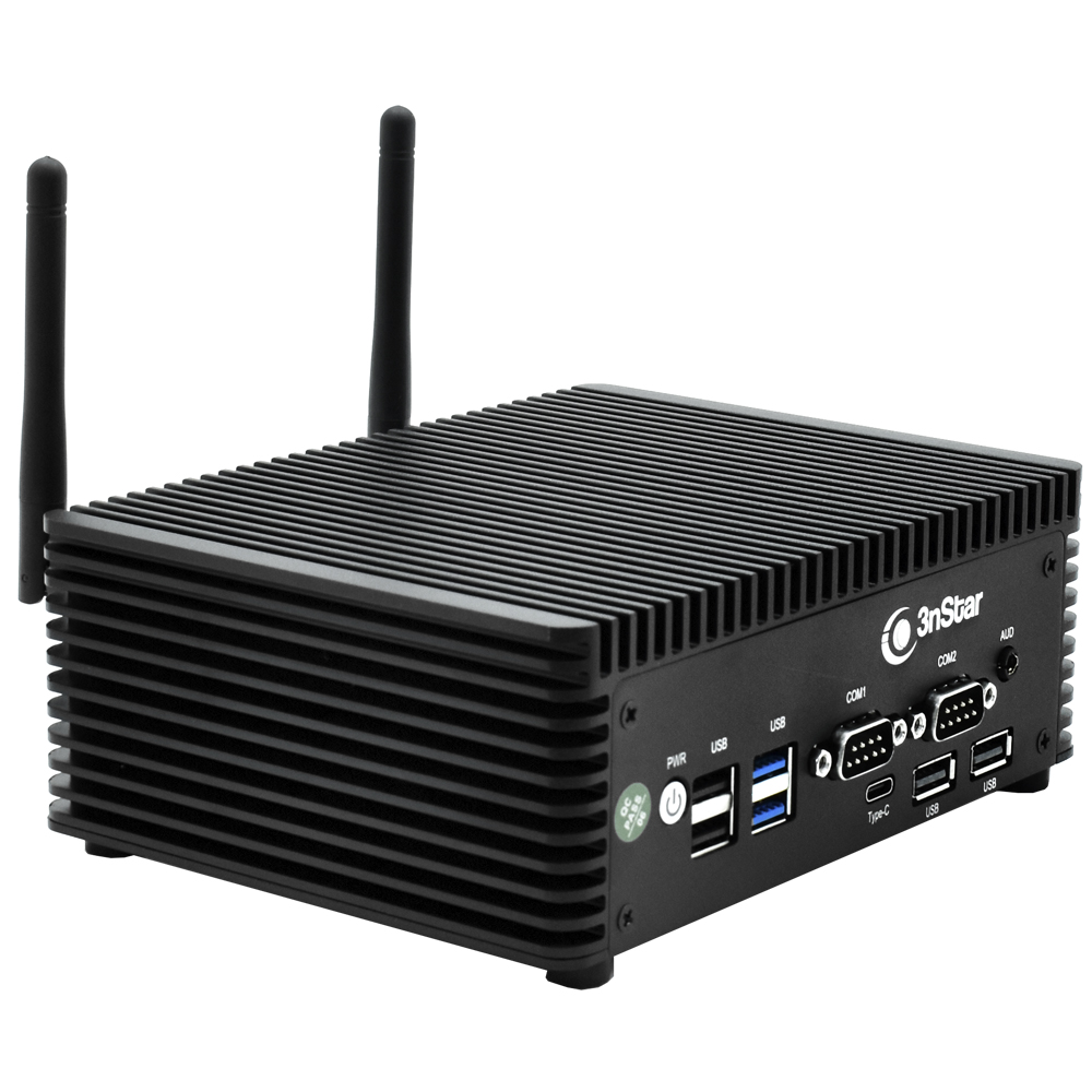 Mini PC 3NSTAR PC087WV-8-500 Industrial I5-12450H 2.0GHZ / 8GB / 500GB SSD / DP / HDMI / Type-C / USB / VGA / Wi - Fi / Lan / RS232 / Audio Negro