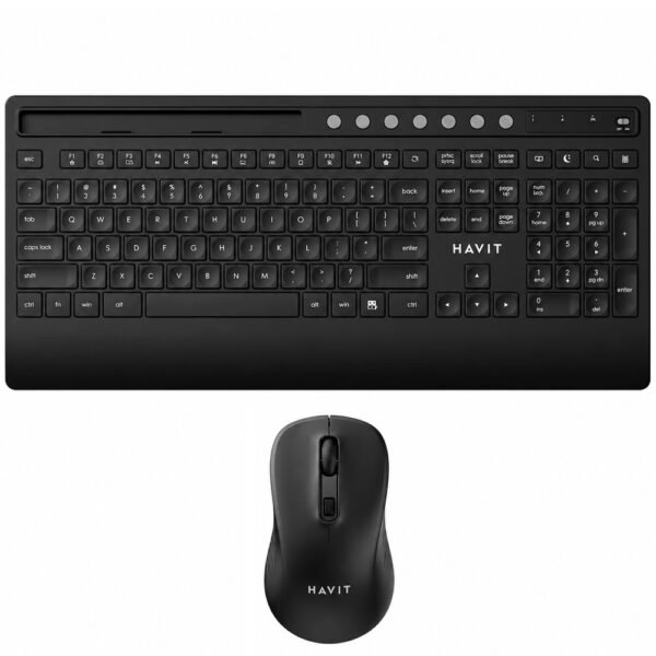 Teclado+mouse Havit Hv-KB242GCM Wireless Inglés-Negro