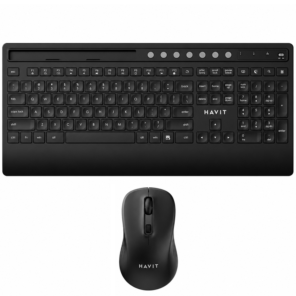 Teclado+mouse Wireless Havit Hv-KB242GCM Ingles Negro