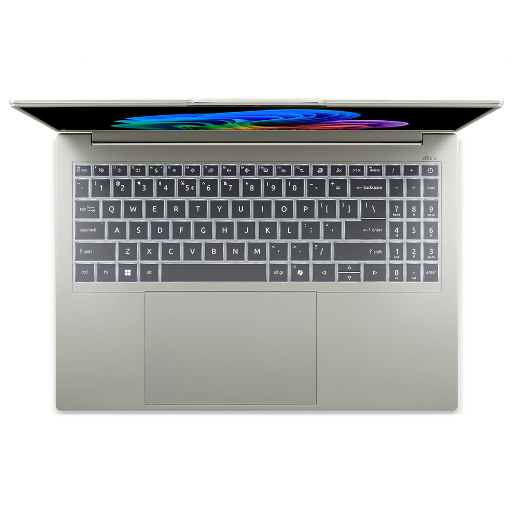 Notebook Acer Swift Go 16 AI SFG16-I71T-79Q6 Intel Core Ultra 7 355 Pantalla Touch OLED WUXGA 16" 32GB RAM 1Tb SSD Windows 11 Home - Vapor Plata (Inglés)