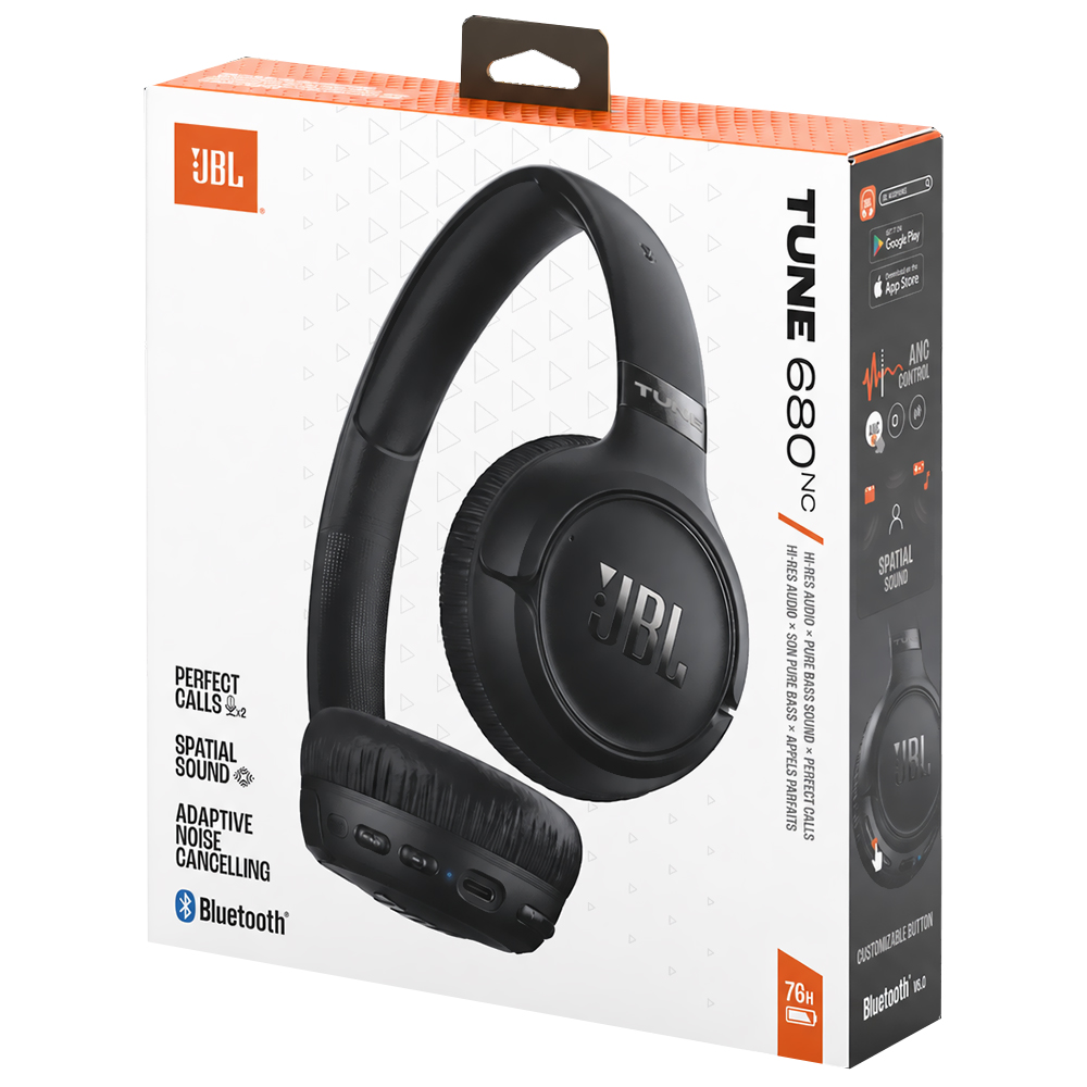 Auricular Bluetooth JBL Tune 680Nc Negro Jblt680Ncblkam