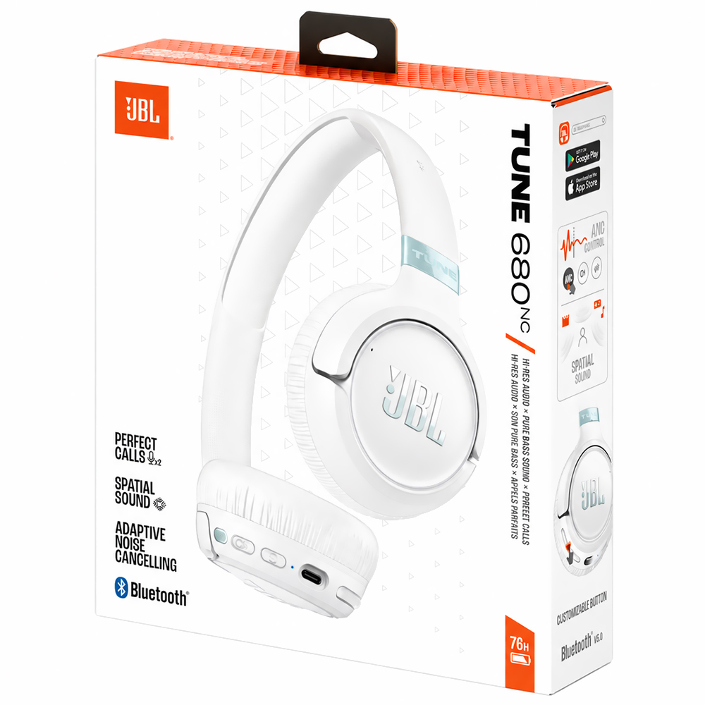 Auricular Bluetooth JBL Tune 680Nc Blanco Jblt680Ncwhtam