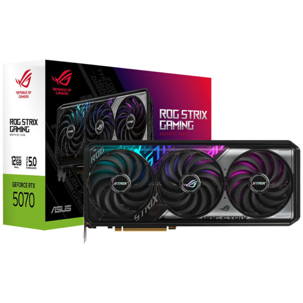 Tarjeta Gráfica ASUS Rog Strix Gaming 12 GB GeForce RTX 5070 GDDR7-ROG-STRIX-RTX 5070-12G-GAMING