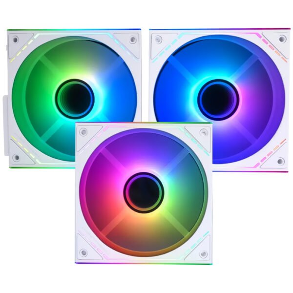 Cooler para Gabinete Thermalright TL-M12W-S X3 Infinity Mirror ARGB Blanco (KIT CON 3)