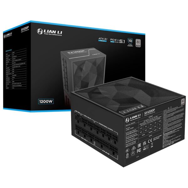 Fuente de Alimentación Lian Li SX1200P 1200W ATX Modular 80 Plus Platinum (Atx 3.1)