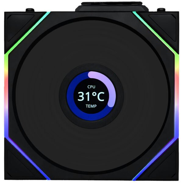 Cooler para Gabinete LIAN LI Uni Fan Tl Wireless Lcd 120 Black 12x12 ARGB Negro (12TLLCD1W1B)