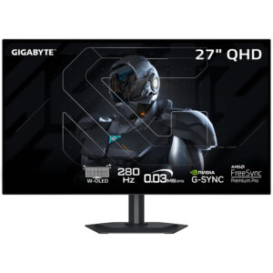 Monitor Gamer Gigabyte MO27Q28G 27" QHD OLED 280HZ 0.03MS-NEGRO