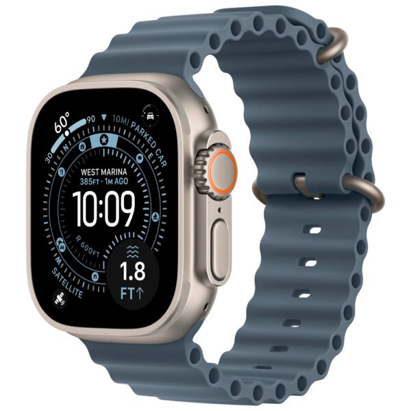 Apple Watch Ultra 3 MEWH4LW/A 49MM / One Size / GPS + Celular - Natural Titanium / Anchor Blue Ocean Band