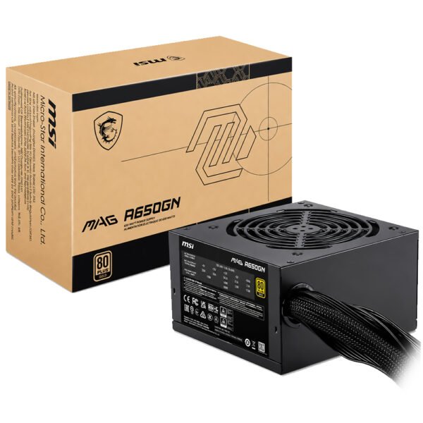 Fuente de Alimentación Msi Mag A650GN Ii 650W ATX No Modular 80 Plus Gold
