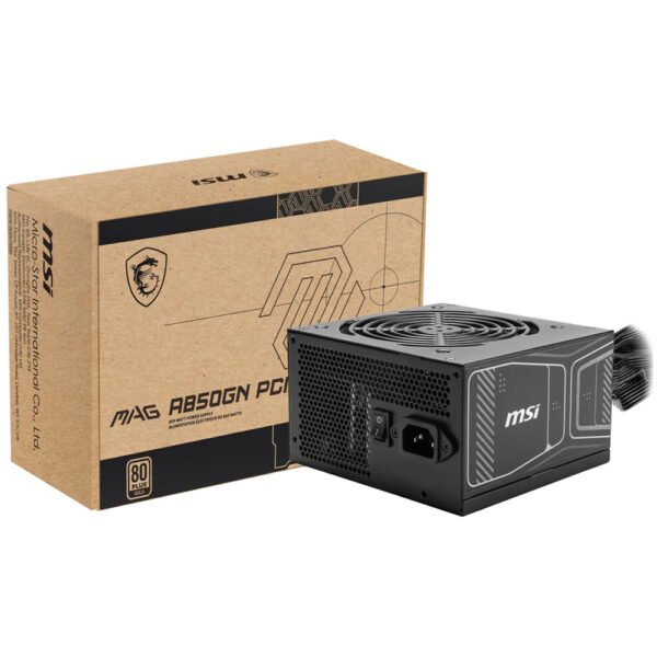 Fuente de Alimentación Msi Mag A850GN 850W ATX No Modular 80 Plus Gold