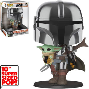 Funko Pop Star Wars The Mandalorian - The Mandalorian With The Child 380 (super Sized 10")