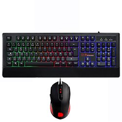 Teclado+mouse Gamer Thermaltake Challenger USB RGB Español-Negro (CM-CHC-WLXXPL-SP)
